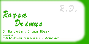 rozsa drimus business card